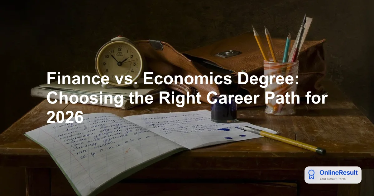 Finance vs. Economics Degree: Choosing the Right Career Path for 2026