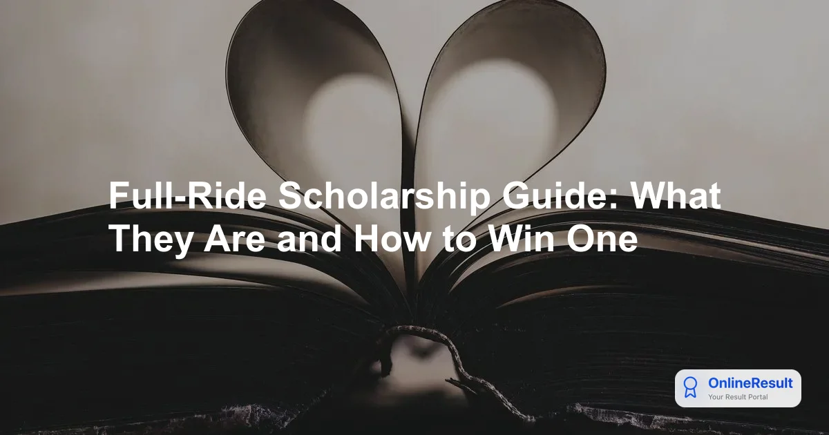 Full-Ride Scholarship Guide: What They Are and How to Win One
