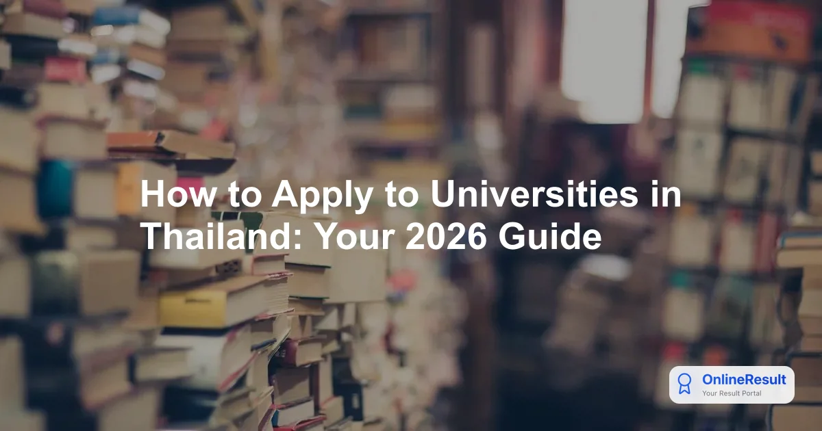 How to Apply to Universities in Thailand: Your 2026 Guide