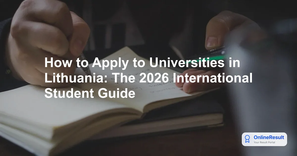 How to Apply to Universities in Lithuania: The 2026 International Student Guide
