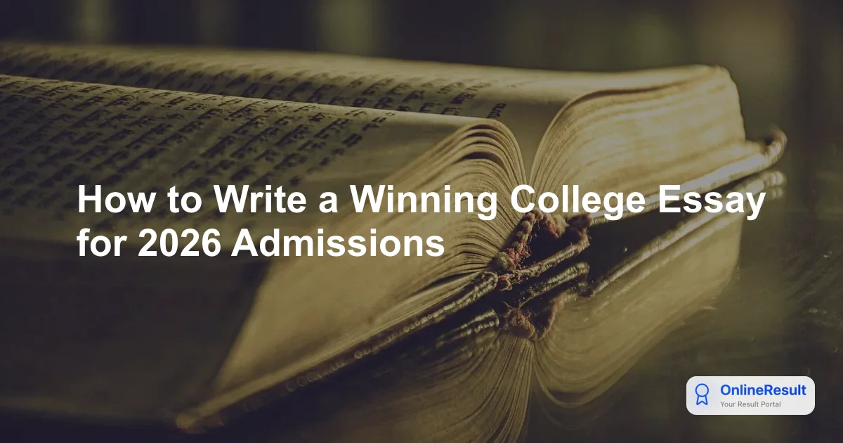 How to Write a Winning College Essay for 2026 Admissions