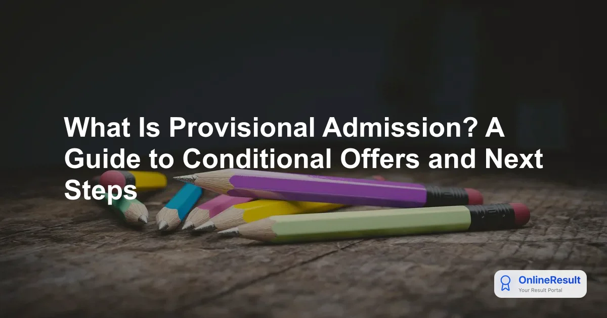 What Is Provisional Admission? A Guide to Conditional Offers and Next Steps