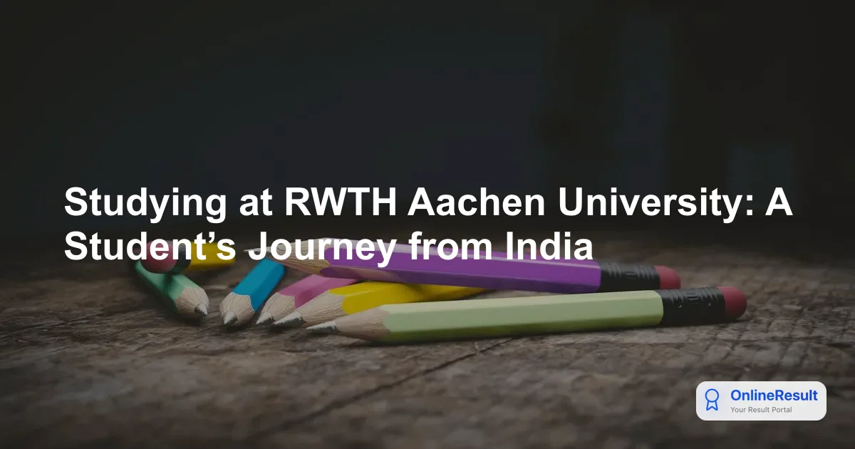 Studying at RWTH Aachen University: A Student’s Journey from India