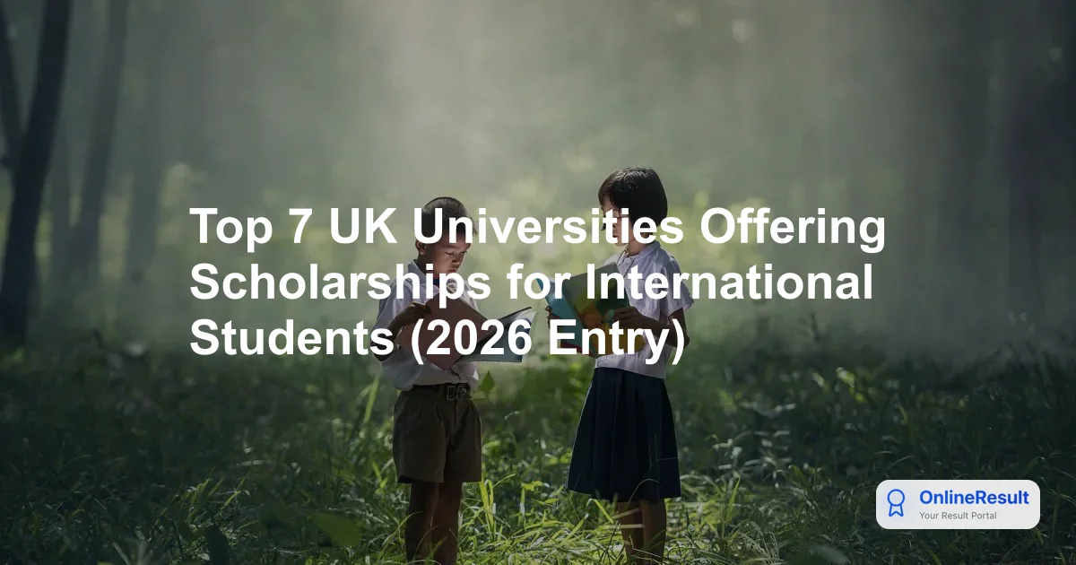 Top 7 UK Universities Offering Scholarships for International Students (2026 Entry)