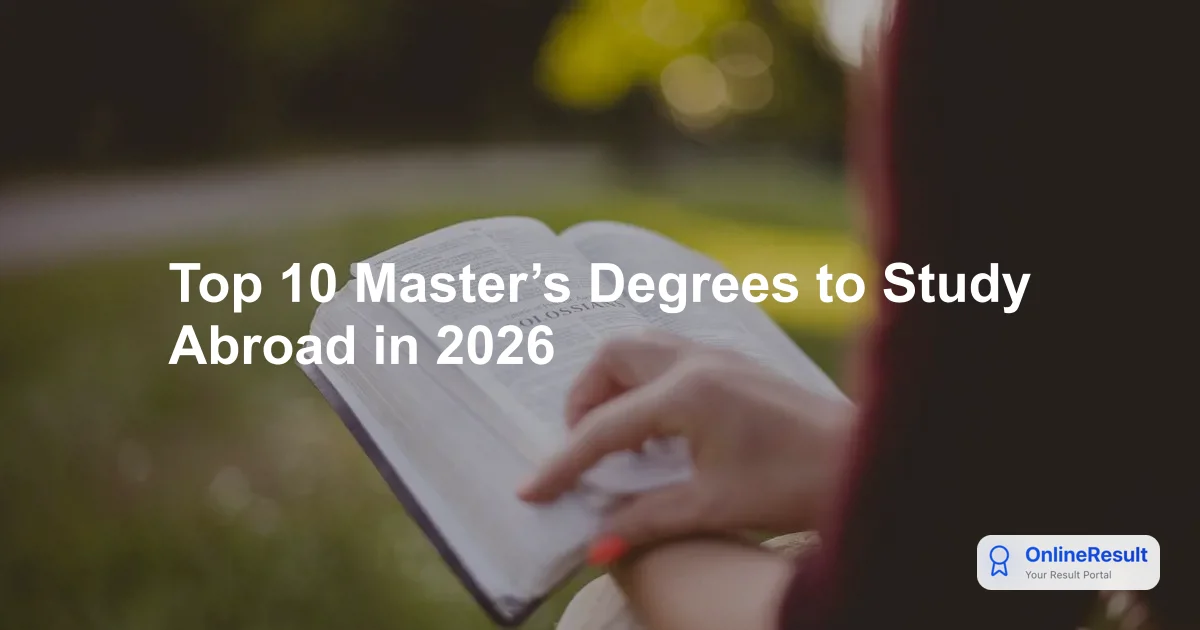 Top 10 Master’s Degrees to Study Abroad in 2026