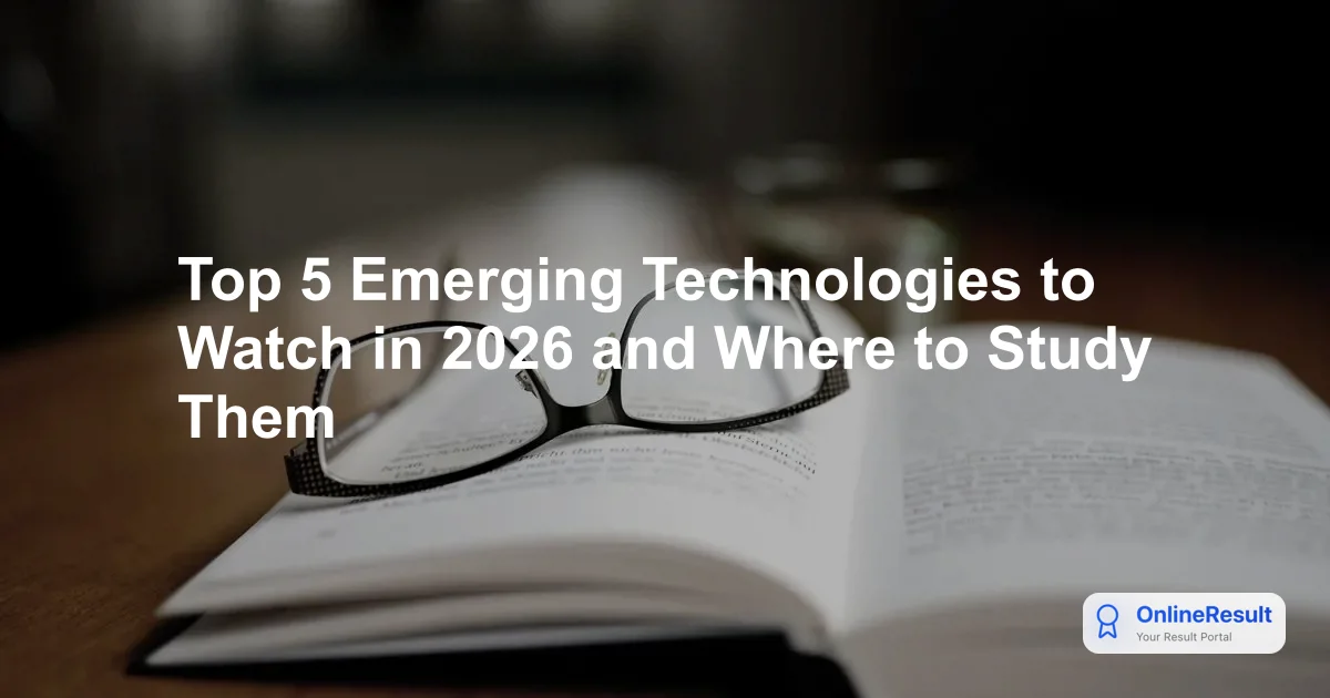 Top 5 Emerging Technologies to Watch in 2026 and Where to Study Them