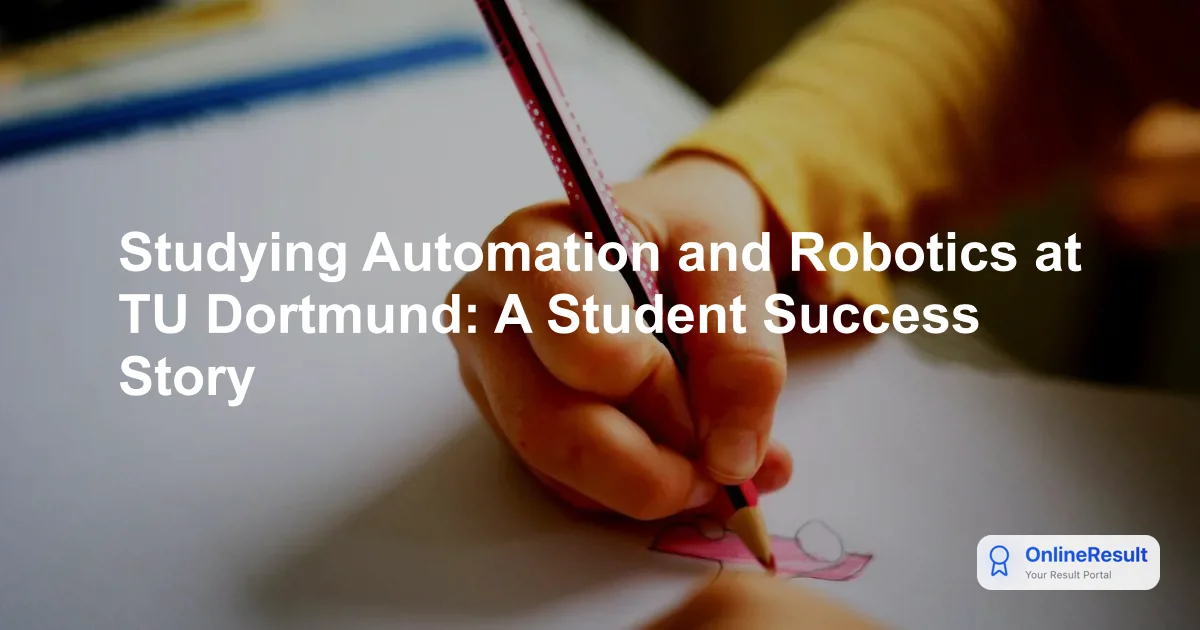 Studying Automation and Robotics at TU Dortmund: A Student Success Story