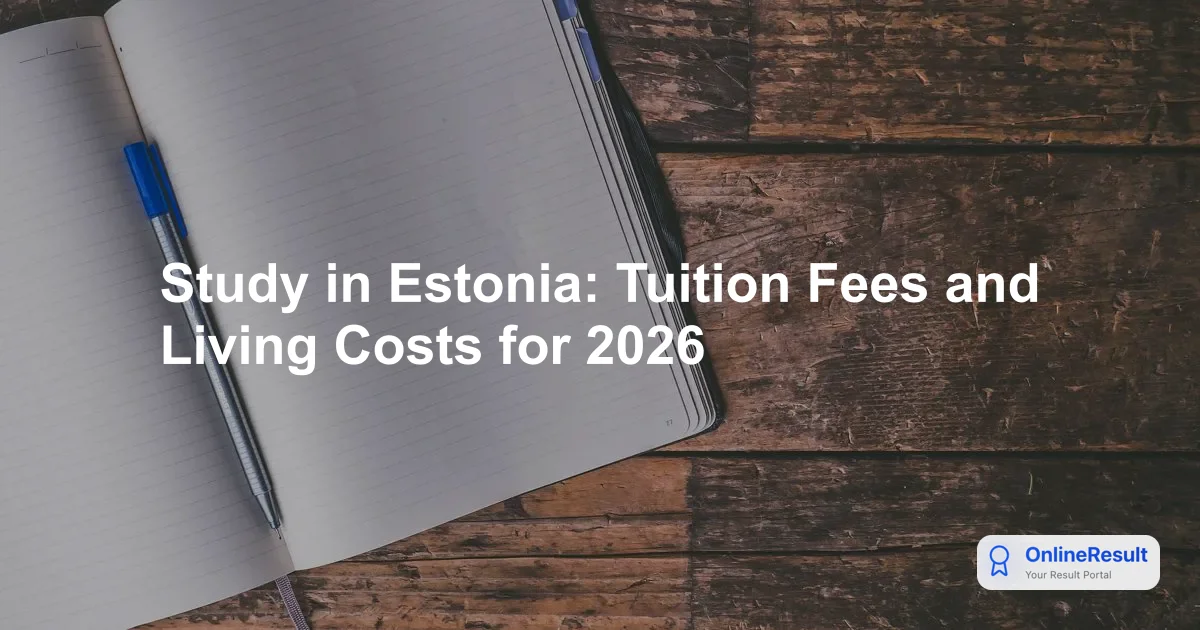 Study in Estonia: Tuition Fees and Living Costs for 2026