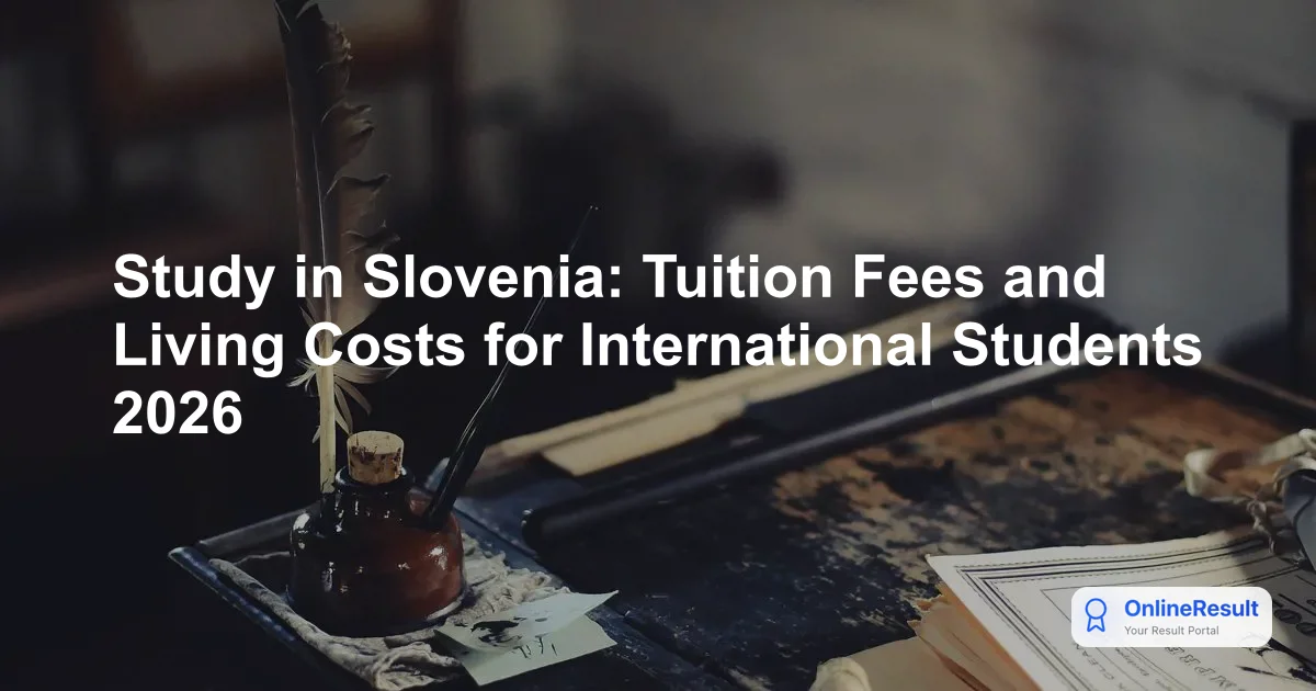 Study in Slovenia: Tuition Fees and Living Costs for International Students 2026