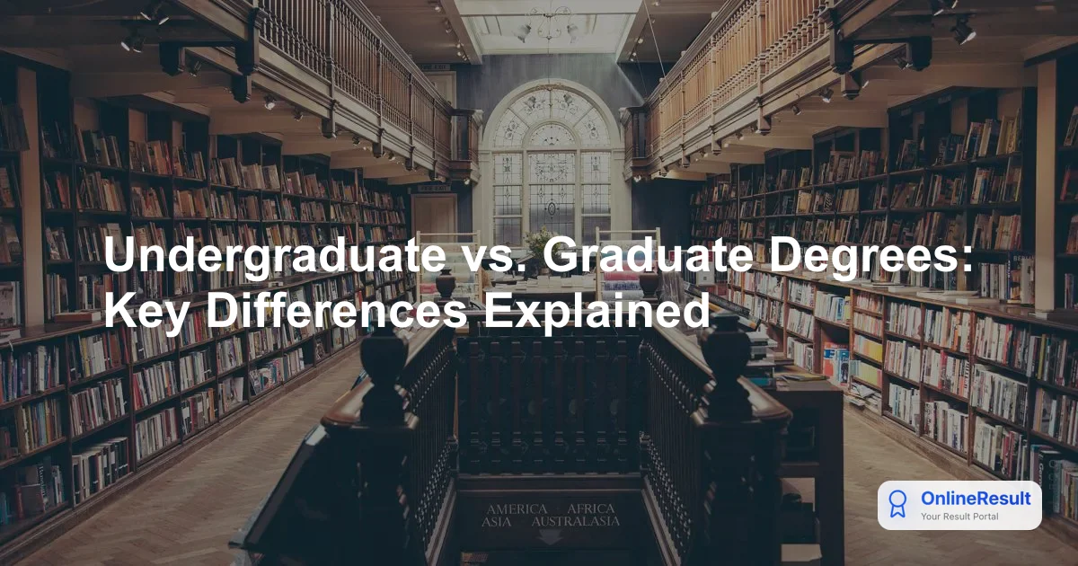Undergraduate vs. Graduate Degrees: Key Differences Explained