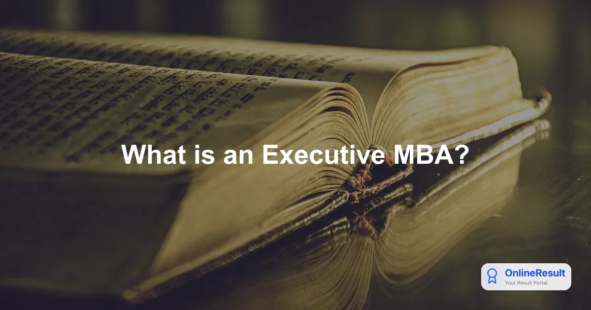 What is an Executive MBA?