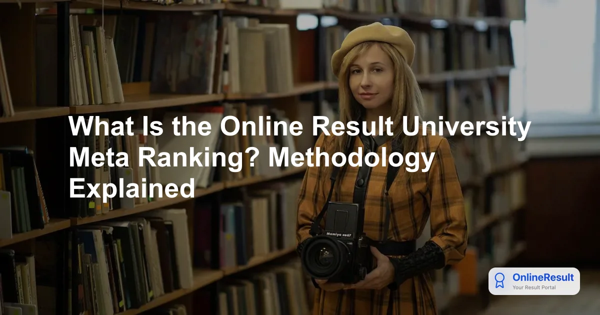 What Is the Online Result University Meta Ranking? Methodology Explained