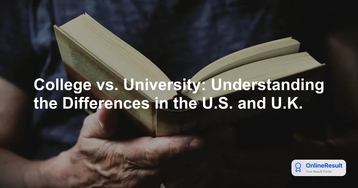 College vs. University: Understanding the Differences in the U.S. and U.K.