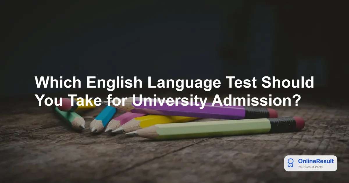 Which English Language Test Should You Take for University Admission?