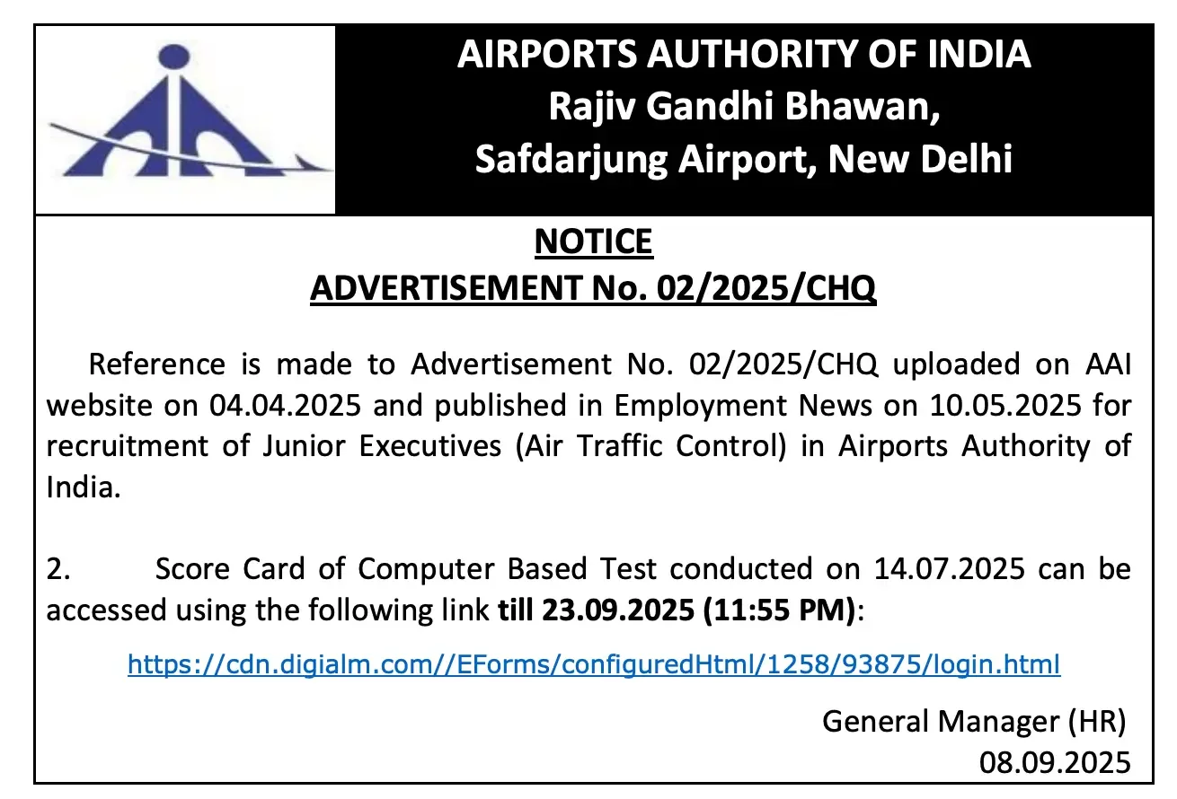 AAI ATC Score Card 2025 Out, Junior Executive Marks & Scores_3.1