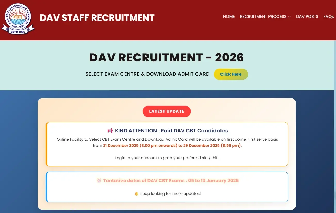DAV Recruitment 2026 Exam Date Out for Teaching & Non Teaching Posts_3.1