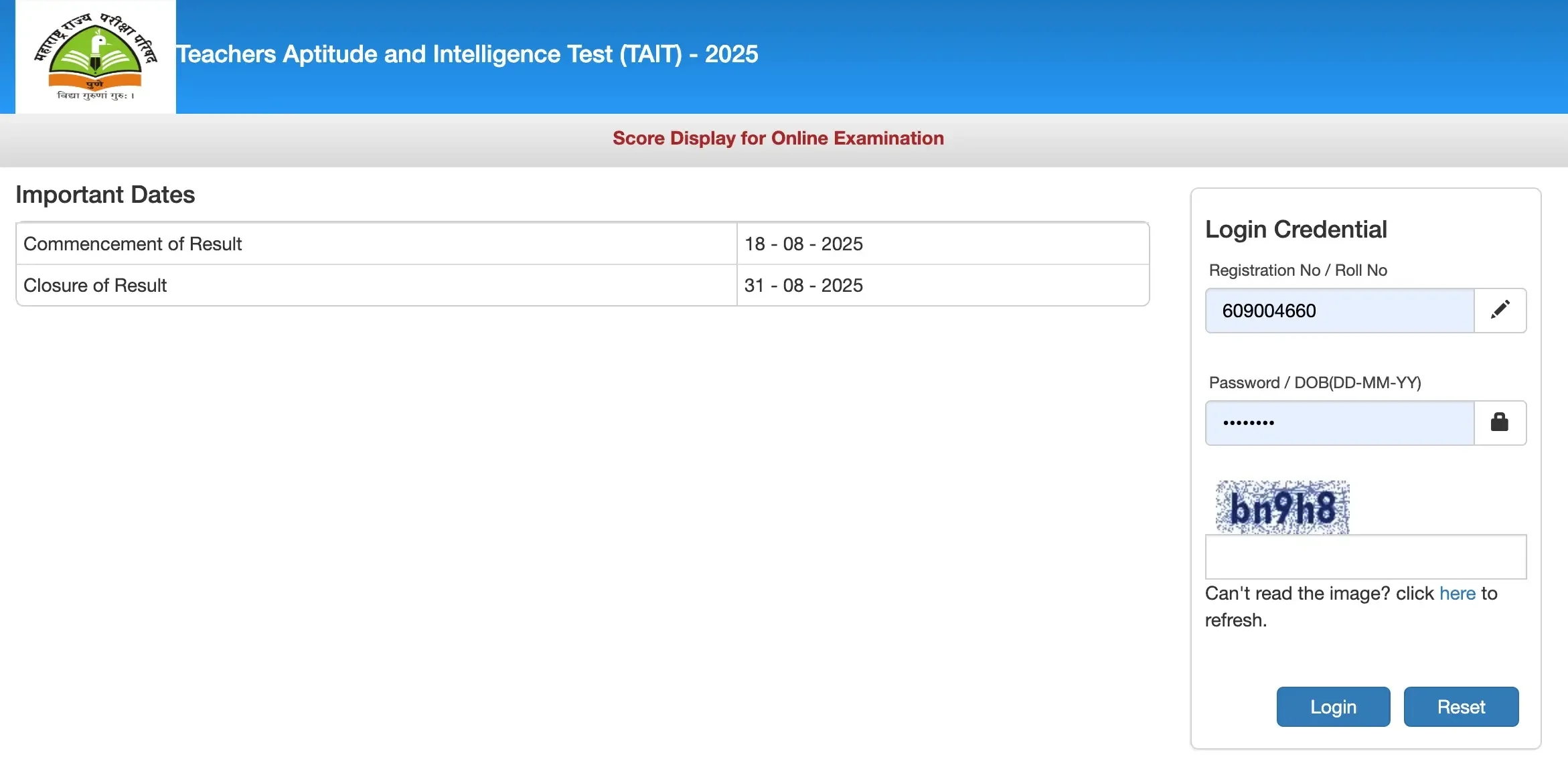 MAHA TAIT Result 2025 Out at mscepune.in