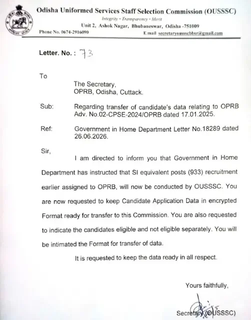 Odisha Police SI Recruitment 2026, Notification for 933 Sub-Inspector Vacancies_3.1