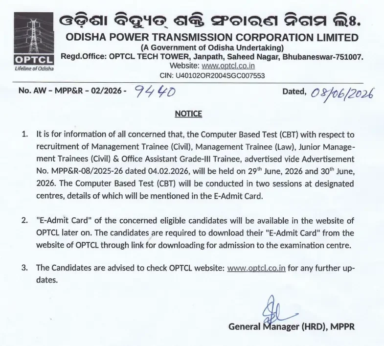OPTCL Exam Date 2026 Out for 50 Vacancies, Check Official Exam Schedule_3.1