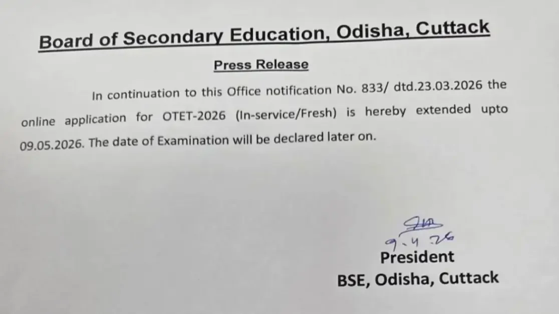 OTET Apply Online 2026 Ends Today at bseodisha.ac.in, Submit Your Form_3.1