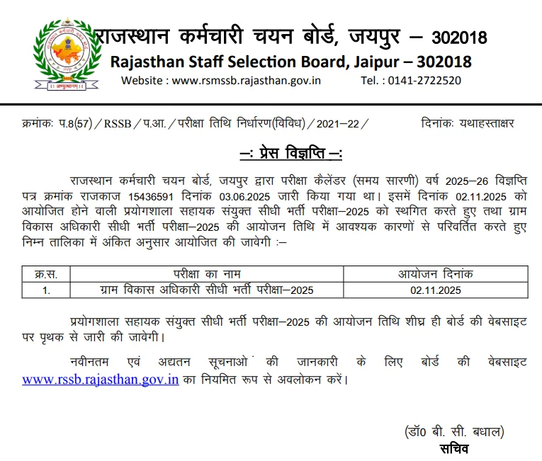 RSSB VDO Recruitment 2025 Out for 850 Vacancies, Merit List & Cut off Out_3.1