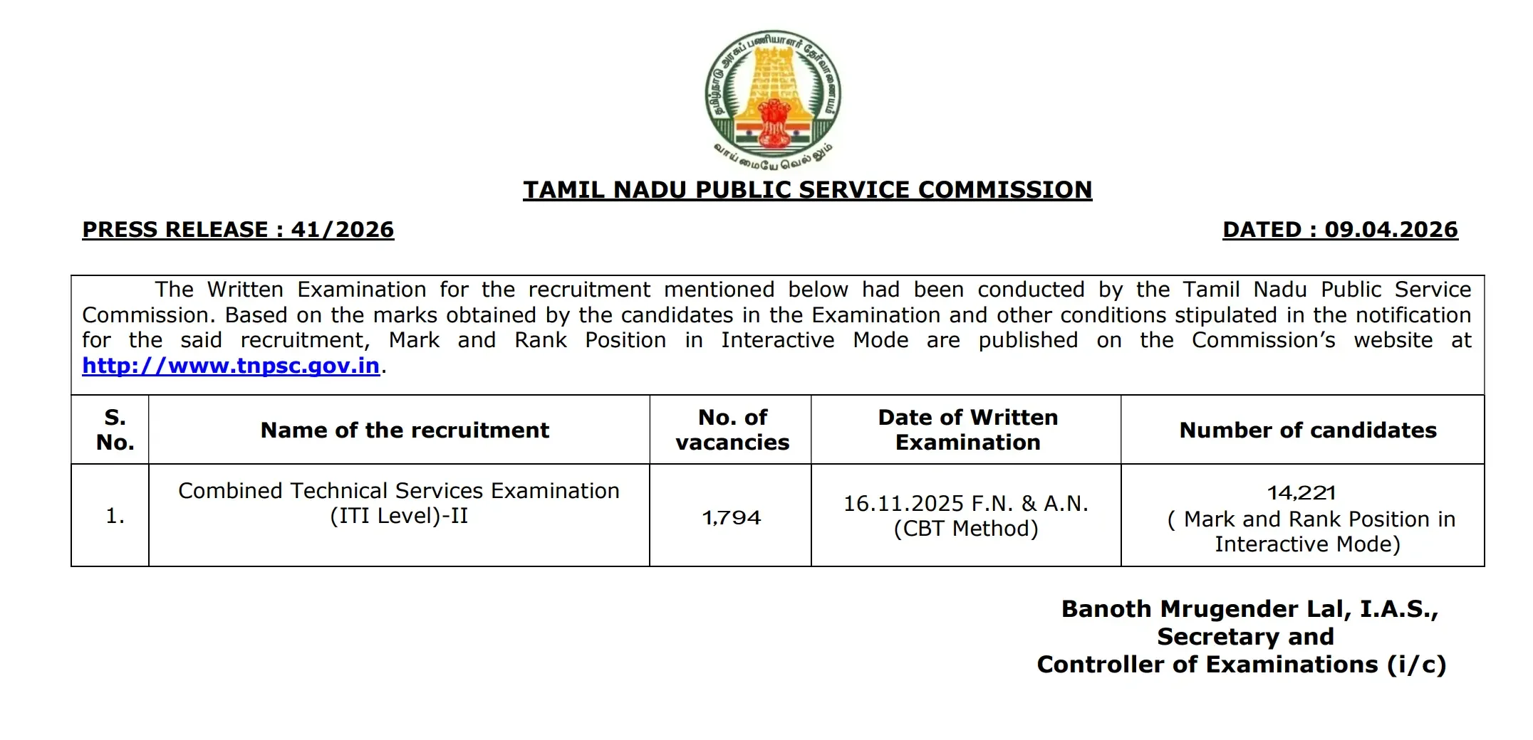 TNPSC Field Assistant Result 2025-26 Declared: Merit List PDF & Cut Off