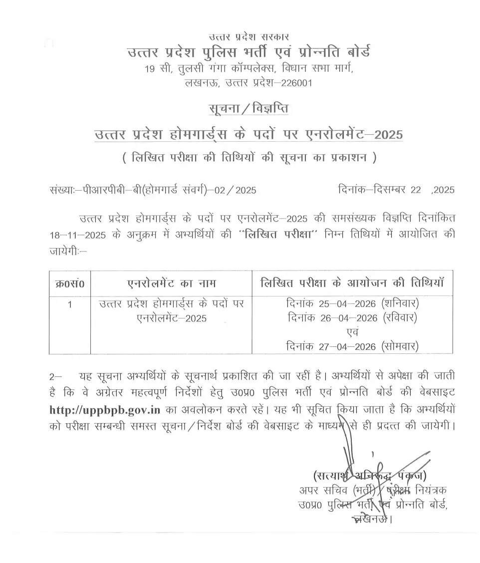 UP Home Guard Exam Date 2026 Out, Check Official Schedule for 41424 Vacancies_3.1